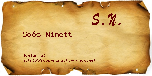 Soós Ninett névjegykártya